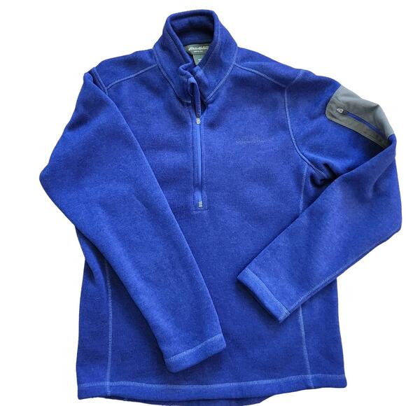 Eddie Bauer men's /4 zip blue pullover size medium - Picture 1 of 6